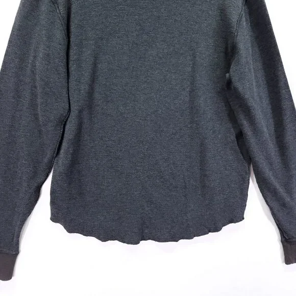 Lululemon Binary Long Sleeve Crew Shirt Men's Size Large Gray Reversible Striped - Picture 4 of 13